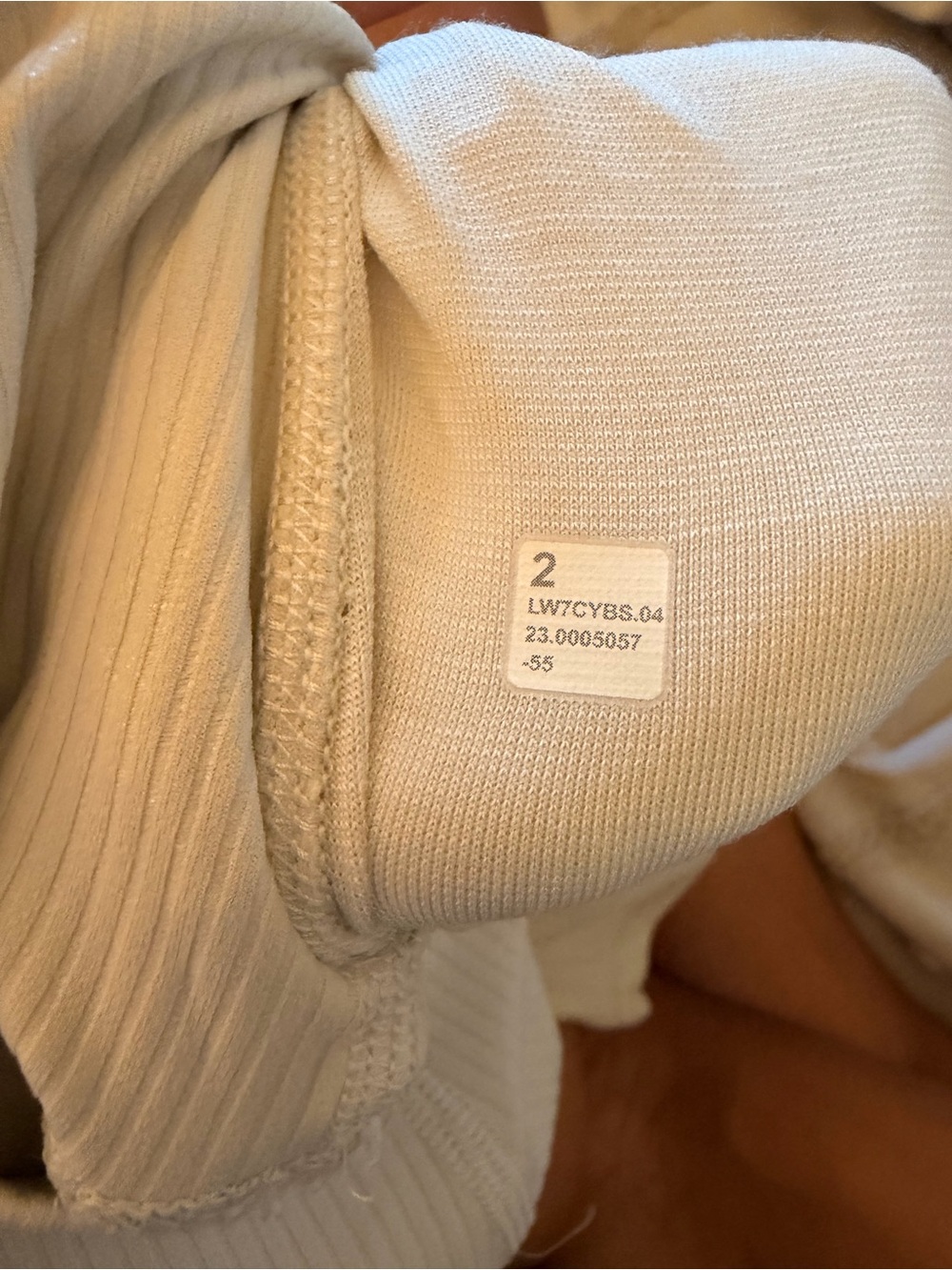 lululemon athletica Ribbed High-Waist Bike Shorts in White - Picture 2 of 4